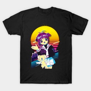 Classic Art Sakura Cute Girl Japanese Manga T-Shirt